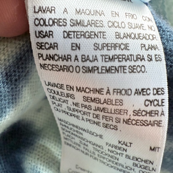 MOTHER Scoop Racerback Tank Size S Blue Tie Dye Stretch Beach Summer - Picture 11 of 13